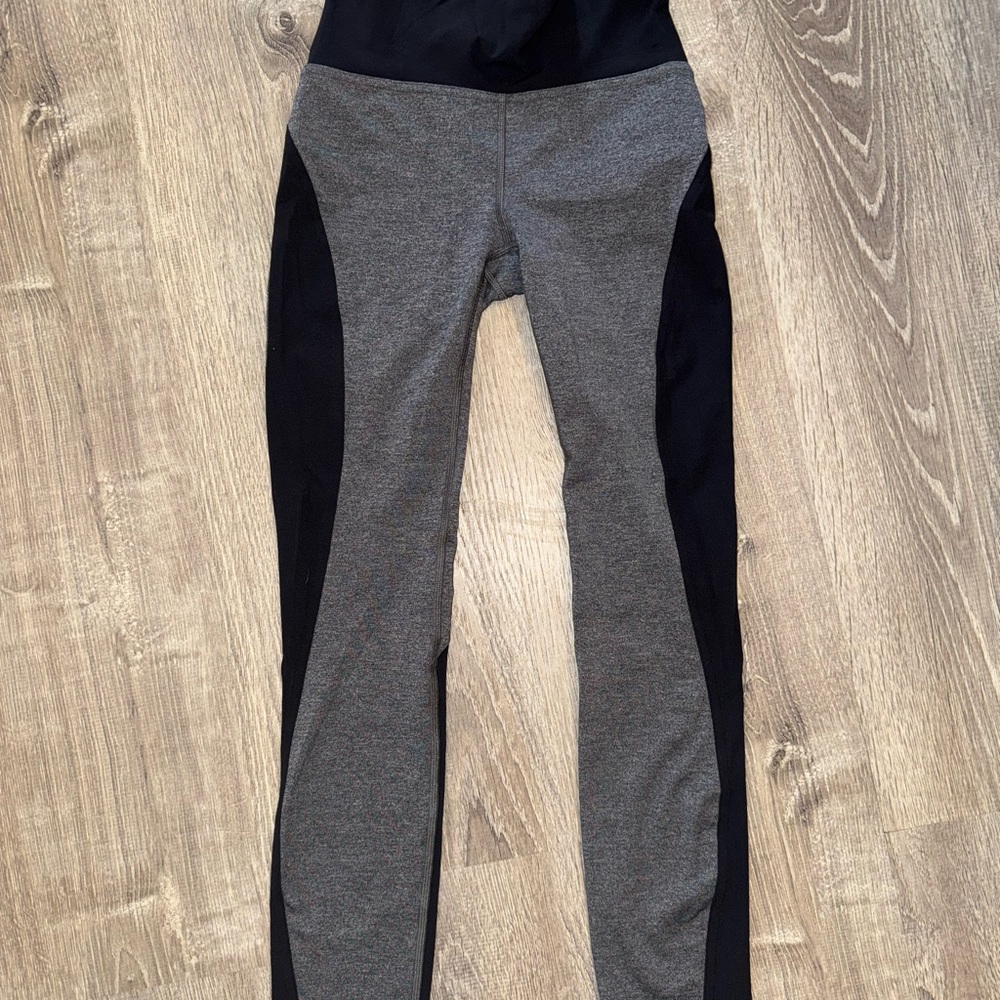 Gray and Black Leggings